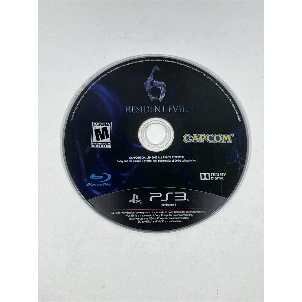 Resident Evil 6 (Sony PlayStation 3, 2012) PS3 No Manual UNTESTED